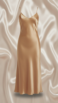 Golden Blush Satin Slip Dress